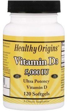 Healthy Origins Vitamin Dз Gels 5,000 IU (Lanolin) 120 caps Витамин D3 534485 фото