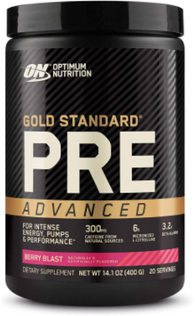 Передтренувальний комплекс Optimum Nutrition Gold Standard Pre Advanced 400 g /20 servings/ Berry Blast 936958 фото