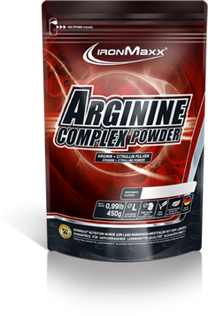 Амінокислота для спорту IronMaxx Arginine Complex Powder 450 g / 64 servings / Cherry 667912 фото