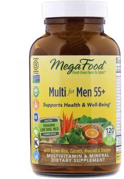 MegaFood Multi for Men 55+ 120 Tabs Вітаміни для чоловіків без заліза 55+ 552242 фото