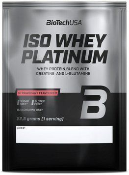 BiotechUSA Iso Whey Platinum 22,5 g strawberry 1478302 фото