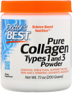 Doctor's Best, Pure Collagen, Types 1 and 3 Powder, 7.1 oz (200 g) (DRB-00203) 624089 фото