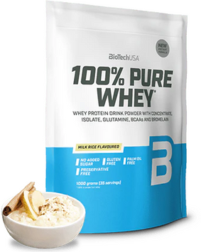 Протеин BioTechUSA 100% Pure Whey 1000 g / 35 servings / Milk Rice 1183025 фото