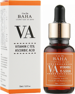 COS DE BAHA VA Vitamin C 15% Serum Сыворотка для сияния кожи с витамином С и пантенолом 30 ml 1334758 фото