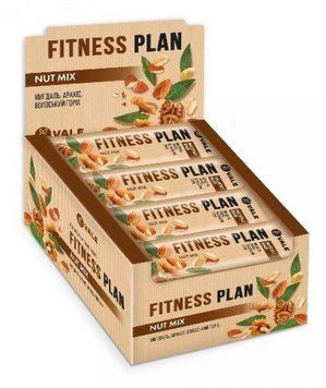 Протеиновые батончики VALE Fitness Plan Muesli Bar 30 x 30 g Nut Mix 862822 фото