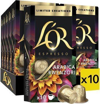 Упаковка кофе в капсулах L'OR Espresso Arabica Rwenzori Uganda Limited Creations 7 10x52 г (8711000482889) 1367382 фото