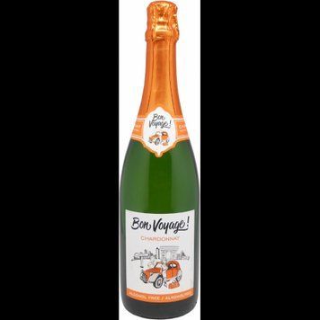 Вино ігристе Bon Voyage Chardonnay Alcohol Free Sparkling біле напівсолодке безалкогольне 0.75 (VTS1313820) 1063261 фото