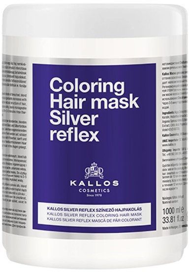 Kallos Coloring Hair Mask Silver Reflex Маска для волосся 1000 ml 1145553 фото
