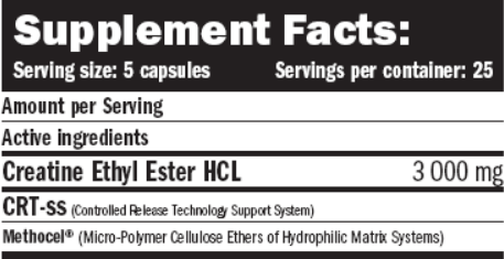 Креатин Amix CEE Creatine Ethyl Ester 125 capsules/25 servings//Unflavored 966982 фото