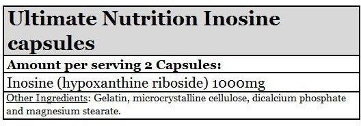Ultimate Nutrition Premium Inosine 100 caps 413772 фото