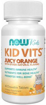 Now Foods Kid Vits Juicy Orange - 60 Chewable Tablets 1454352 фото