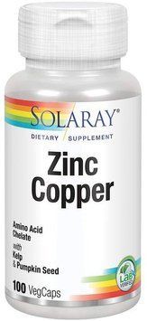 Solaray Zinc Copper 100 Veg Caps Цинк и Медь 551841 фото