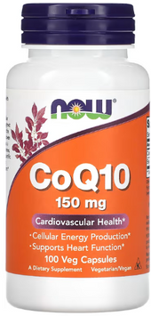 Now Foods CoQ10 Коэнзим Q10 150 мг 100 растительных капсул 1045195 фото