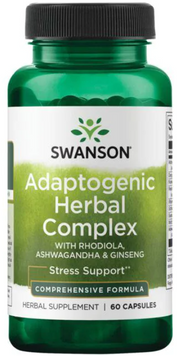 Бустер тестостерону Swanson Adaptogenic Herbal Complex (Rhodiola Ashwagandha Ginseng) Адаптогенний трав'яний комплекс 60 капсул 1041846 фото