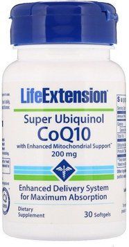 Life Extension Super Ubiquinol CoQ10 200 mg 30 Softgels Убихинол 535120 фото