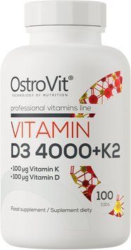 OstroVit Vitamin D3 4000 Iu + K2 Витамин D3 4000 + K2 100 таблеток 1470524 фото