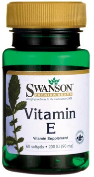 Swanson, Vitamin E 90 mg 60 sgels (SWA-11437) 608382 фото