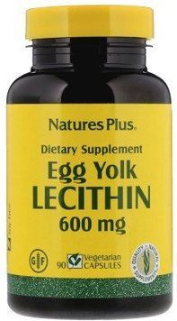 Nature's Plus Egg Yolk Lecithin 600 mg 90 Veggie Caps Лецитин из яичного желтка 536948 фото