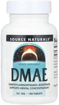 Source Naturals DMAE 351 mg - 100 Tablets 1452270 фото