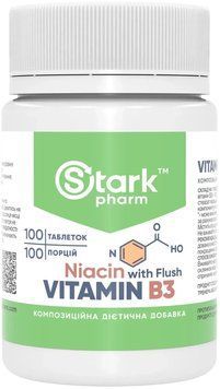 Stark Pharm Vitamin B3 Niacin - 100 Capsules 1458023 фото