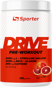 Передтренувальний комплекс Sporter Drive 375 g/30 servings/orange 1053454 фото