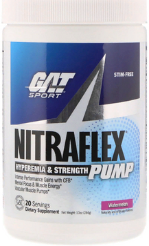 Предтренировочний комплекс GAT Nitraflex Pump 284 g / 20 servings / Watermelon 816834 фото