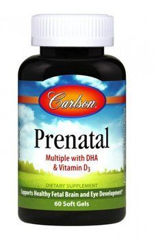 Carlson Labs Prenatal with DHA & Vitamin D3 60 soft gels Мультівітаміни для вагітних з DHA (докозагексаєнова кислота) і вітаміном D3 488756 фото