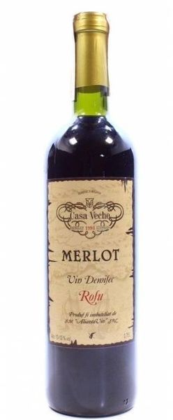 Вино Alianta vin Casa Veche Merlot червоне напівсухе 0.75 л 10-12% (WNF4840042011550) 1215345 фото