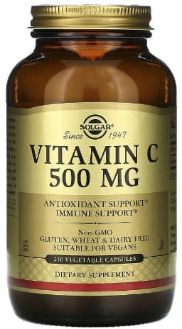 Solgar Vitamin C 500 mg Солгар Вітамін С 250 рослинних капсул 831901 фото