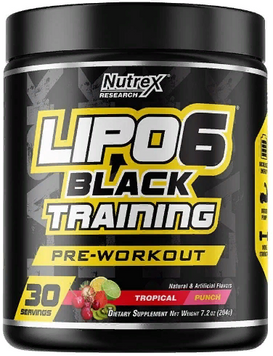 Передтренувальний комплекс Nutrex Research Lipo-6 Black Training 195 g /29 servings/ Tropical Punch 914169 фото