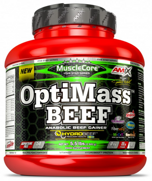 Гейнер Amix MuscleCore&reg; OptiMass Beef Gainer 2500 g/50 servings/wild berries 1059008 фото