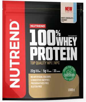 Протеин Nutrend 100% Whey Protein 1000 g /33 servings/ White Chocolate Coconut 843832 фото