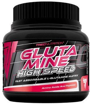 Амінокислота для спорту Trec L-Glutamine High Speed 250 g / 25 servings / Cherry Blackcurrant 786837 фото
