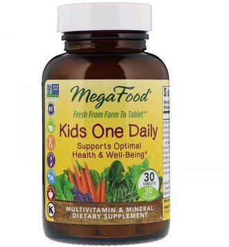 MegaFood Kid's One Daily 30 Tabs Мультівітаміни для дітей 552248 фото
