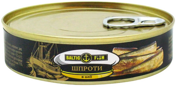 Шпроты BALTIC FISH в масле 160 г (4751007739368) 1332710 фото