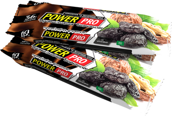 Power Pro Протеиновый батончик 36% 60 g орех Nutella чернослив и волошский орех 400648 фото