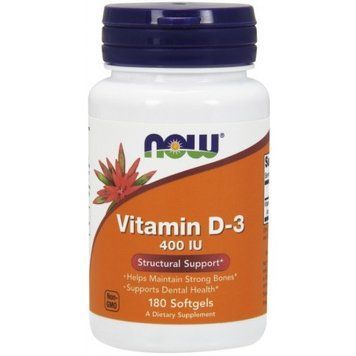 Now Foods Vitamin D-3 400 Iu Softgels 180 caps 463963 фото