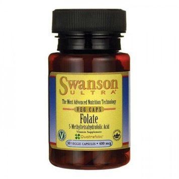 Swanson Ultra Folate 400 mcg Фолат 30 веганських капсул 776365 фото