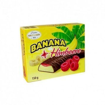 Суфле в шоколаді Hauswirth Banane Plus Himbeere, малина 150г 958550 фото