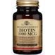 Solgar Biotin Солгар Биотин 1000 mcg 100 капсул 523560 фото 1