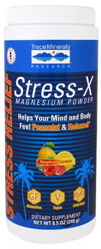 Trace Minerals Stress-X Magnesium Powder Raspberry Lemon Магний 350 мг 240 г 1186364 фото