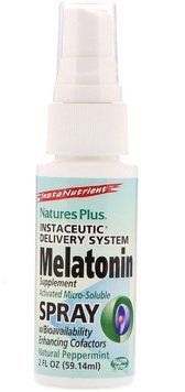 Nature's Plus, Insta Nutrient, Melatonin Supplement Spray, Natural Peppermint, 2 fl oz (59.14 ml) (NTP4762) 631581 фото