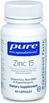 Pure Encapsulations Zinc 15 mg Цинк 60 капсул 776644 фото