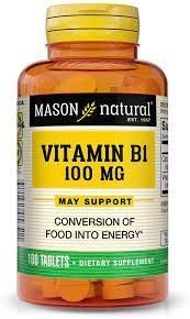 Mason Natural Vitamin B1 100 mg Витамин В1 100 таблеток 937158 фото