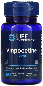 Life Extension Vinpocetine Винпоцетин 10 мг 100 вегетарианских таблеток 1159466 фото