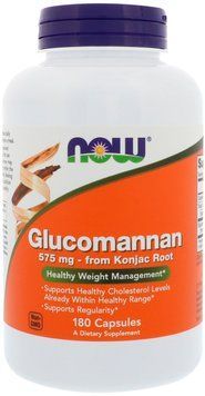 NOW Foods Glucomannan 575 mg, 180 caps 416752 фото