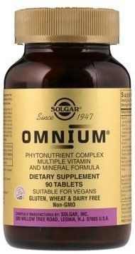 Solgar Omnium Phytonutrient Complex Multiple Vitamin and Mineral Formula 90 Tabs Мультивитамины и минералы Омниум с железом 523575 фото