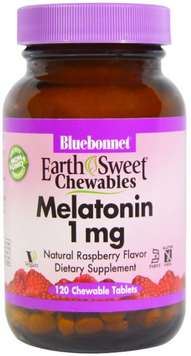 Bluebonnet Nutrition EarthSweet Melatonin 1 мг Мелатонін 1 мг Малиновий Смак 120 жувальних таблеток 1052367 фото