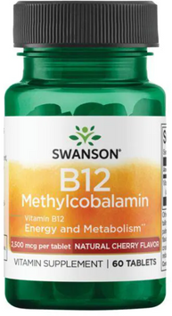 Swanson B-12 Methycobalamin Витамин B12 Метилкобаламин 60 таблеток 1041848 фото