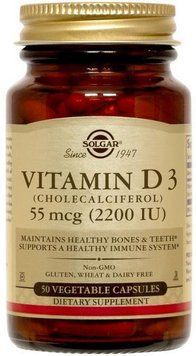 Solgar Vitamin D3 (Cholecalciferol) 2200 IU 50 Vegetable Capsules 494080 фото